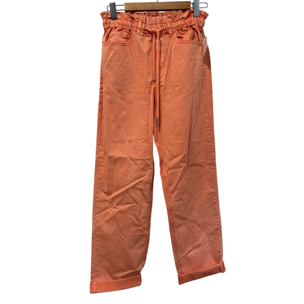 Juicy Couture‎ Highland Garment Dye Paperbag Pants Wild Peach Orange Sz 25